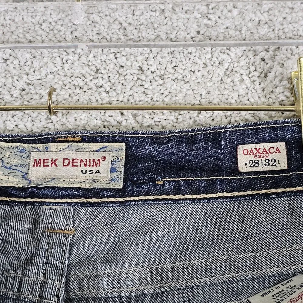 MEK Denim Jeans Womens 28x32 Oaxaca Slim Boot‎ Low Rise Western Biker Rock